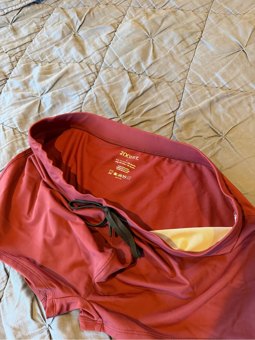 Burgundy Men’s 2xist Swim Trunk - Picture 2 of 3